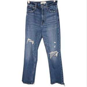 Abercrombie & Fitch‎ Ankle Straight Ultra High Rise Distressed Denim Jean 25